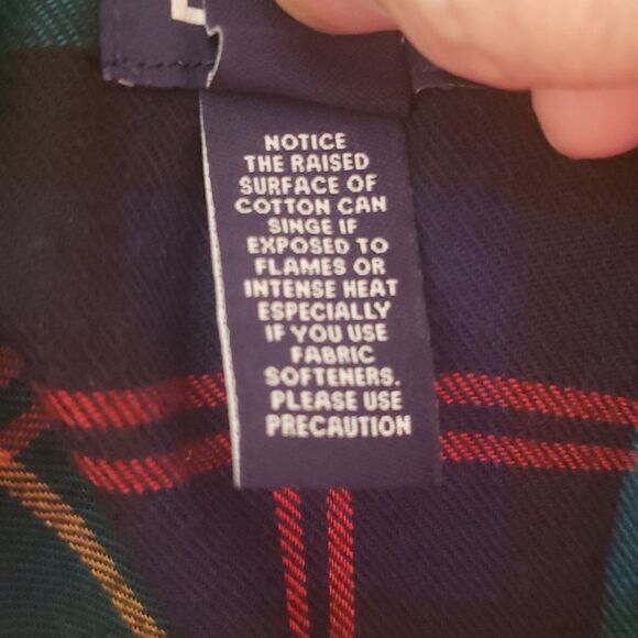 NWOT Lands' End Oversized Lightweight Flannel Plaid Sleep Shirt Sz XXL (50-52) - Picture 4 of 5